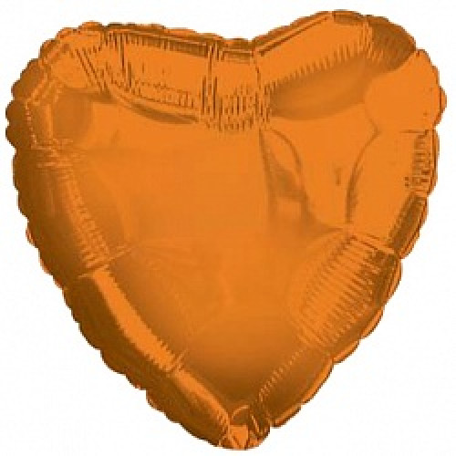 Шар (18''/46 см) Сердце, Оранжевый