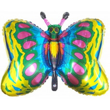 Шар (35''/89 см) Фигура, Бабочка, Золото,