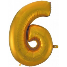 Шар (40"/102 см) Цифра, 6 и 9, Золото