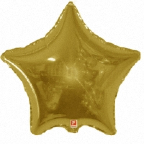 Шар (9"/23 см) Мини-звезда, Золото