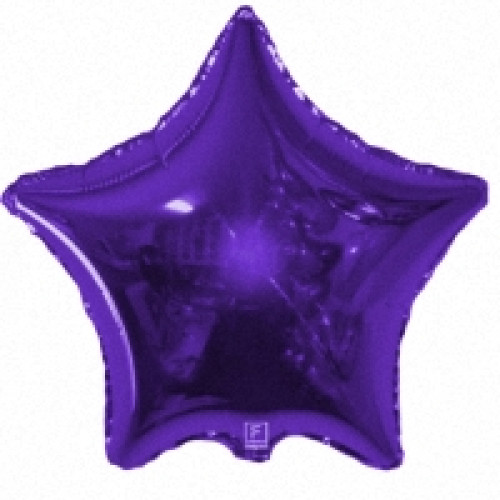 Шар (9"/23 см) Мини-звезда, Фиолетовый