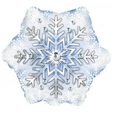 Шар (9''/23 см) Мини-фигура, Снежинка