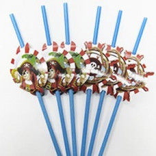 F ТРУБОЧКИ ДЛЯ КОКТЕЙЛЯ ВЕСЕЛЫЙ ПИРАТ 6ШТ