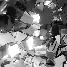 Конфетти фольга, Квадраты, Серебро, 50гр