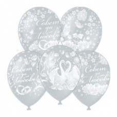 Свадебные 5 ст.рис. 12" прозрачн.