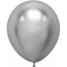 Шар (18''/46 см) Серебро, хром, 10 шт.