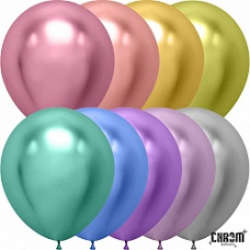 Шар (18''/46 см) Ассорти, хром, 10 шт.