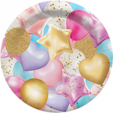 Тарелки (7''/18 см) Праздничные шарики, 6 шт.