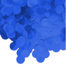 Конфетти фольга Круг, Королевский синий, Хром, 1 см, 50 г.