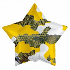Шар (21''/53 см) Звезда, Камуфляж, Эклектика, 1 шт.