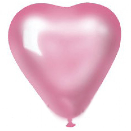 Сердце 10" Металлик Розовое /Ит