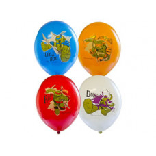 Шар с рисунком 14" Черепашки-Ниндзя 3цв