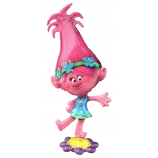 Шар (58''/147 см) Ходячая Фигура, Тролли Розочка, в упаковке 1 шт.
