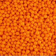 Шарики пенопласт, Оранжевый, 6-8 мм, 10 гр.