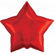 Шар (19''/48 см) Звезда, Красный, 1 шт.