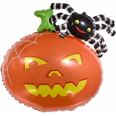 Шар (26''/66 см) Фигура, Тыква и паук, 1 шт.