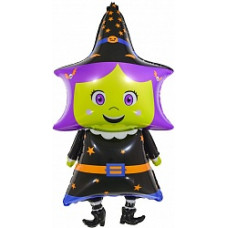 Шар (39''/99 см) Фигура, Маленькая ведьмочка, 1 шт.