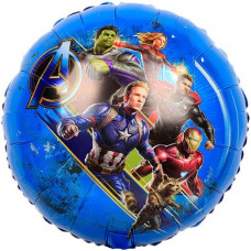 Шар (18''/46 см) Круг, Герои Марвел, Мстители, Синий, 1 шт.