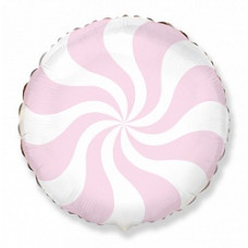 Шар (18''/46 см) Круг, Леденец, Розовый, 1 шт.