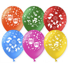 Шар ВП (12''/30 см) Новорожденный, Ассорти, пастель, 5 ст, 50 шт.