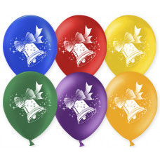 Воздушный шар (12''/30 см) Колокольчик, Ассорти, пастель, 2 ст, 100 шт.