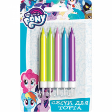 Свечи Мой маленький пони, 5шт, разноцветные, 6,5см