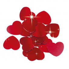Конфетти "Сердца Красные" 12 мм /14 гр./