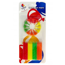 Свечи Неон с держателями 24шт