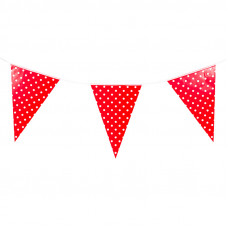 Гирлянда флажки, Красные точки 2,8м
