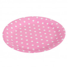 Тарелка "Розовые точки" 9дюйм, 1шт