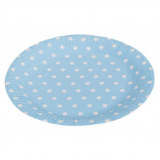 Тарелка "Голубые точки" 9дюйм, 6шт.