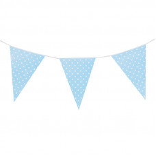 Гирлянда флажки, Голубые точки 2,8м
