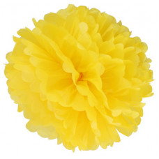Бумажный помпон Желтый (14''/36 см)