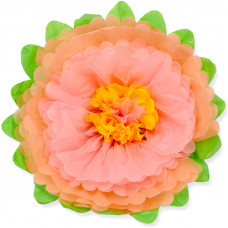Бумажный цветок Персиковый/Розовый (20''/51 см)