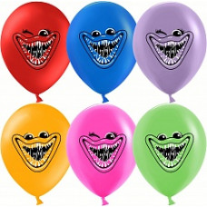 Воздушный Шар (12''/30 см) Зубастики, Яркая команда, Ассорти, пастель, 2 ст, 25 шт.