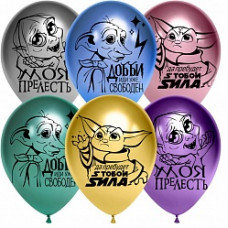 Воздушный Шар (12''/30 см) Герои, Ассорти, хром, 2 ст, 25 шт.