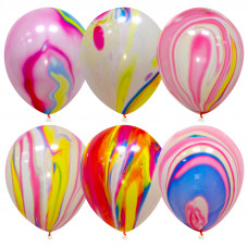 Шар (12''/30 см) Ассорти, мрамор, 50 шт.