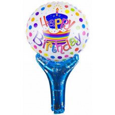 Шар с клапаном (20''/51 см) Мини-фигура, С Днем рождения (тортик)