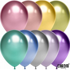 Шар (5''/13 см) Ассорти, хром, 50 шт.