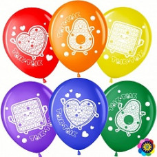 Воздушный шар (12''/30 см) Поп ит, Pop it, Ассорти, пастель, 2 ст, 25 шт.