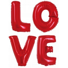 Набор шаров-букв (32''/81 см) LOVE, Красный, 1 упак. в упак.
