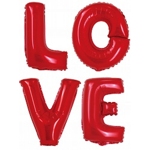 Набор шаров-букв (32''/81 см) LOVE, Красный, 1 упак. в упак.