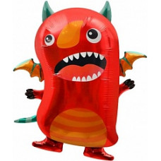 Шар (28''/71 см) Фигура, Монстрик Рио, Красный, 1 шт.