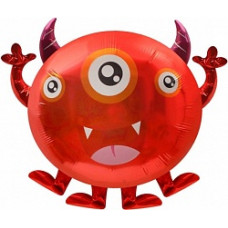 Шар (26''/66 см) Фигура, Монстрик Маркус, Красный, 1 шт.