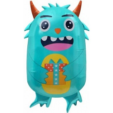 Шар (27''/69 см) Фигура, Монстрик Лукас, Бирюзовый, 1 шт.