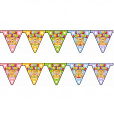 Гирлянда-вымпел С ДР Мишка 210см