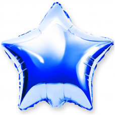 Шар (18''/46 см) Звезда, Синий, 1 шт.