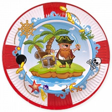 Тарелки Пираты, 9 дюймов, 6шт
