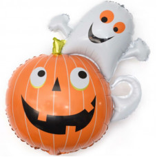 Шар (31''/79 см) Фигура, Тыква и привидение, 1 шт.