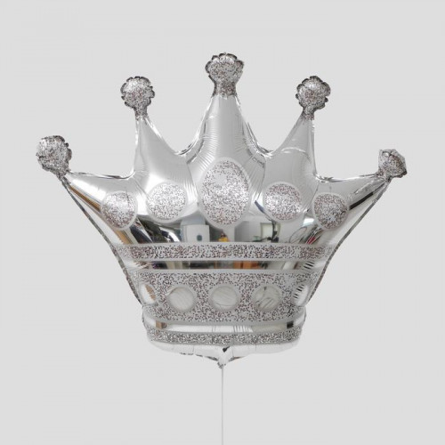 Шар (28''/71 см) Фигура, Серебро корона, 1 шт.